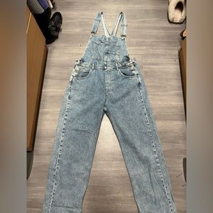 We The Free Ziggy Denim Overalls Size Medium